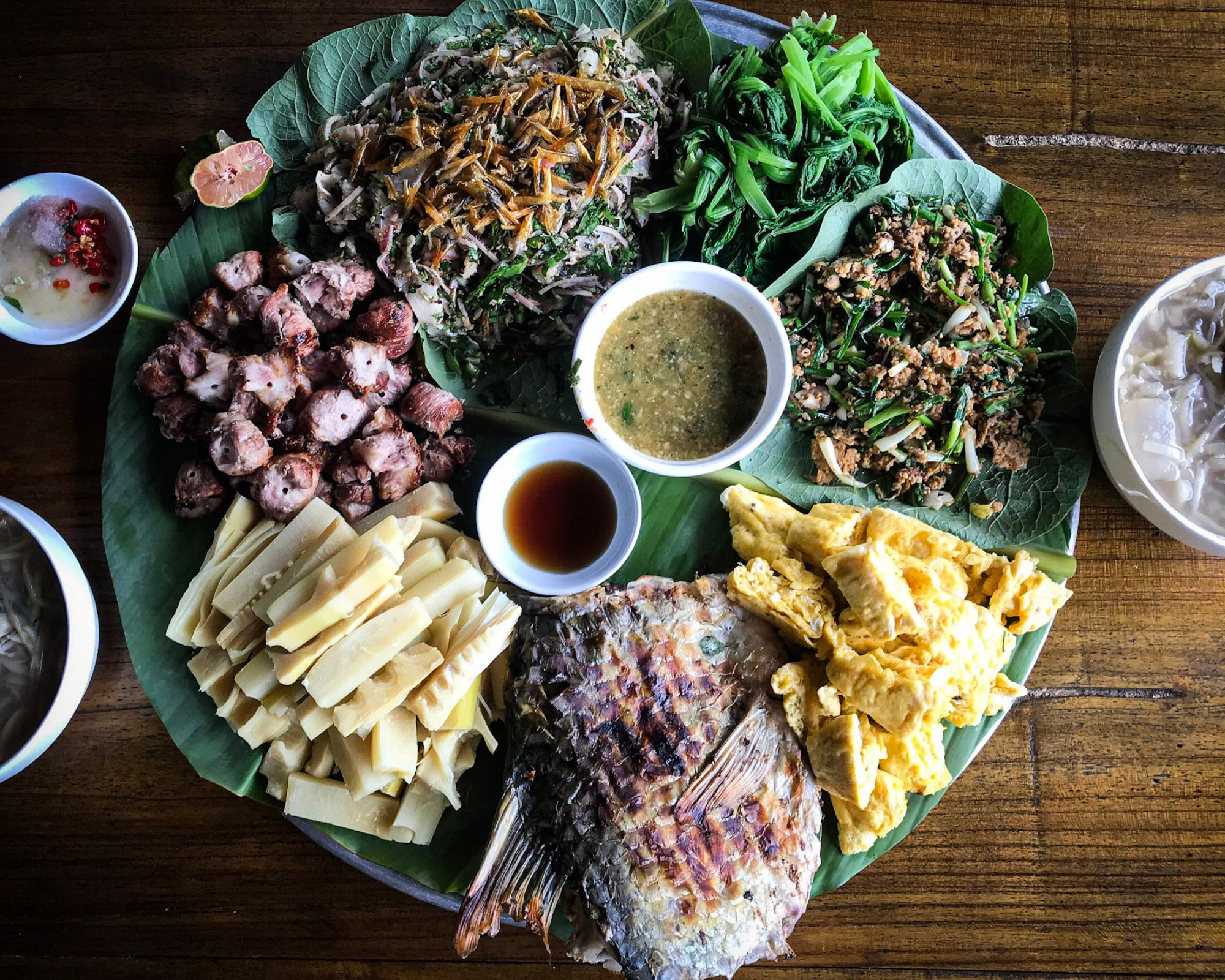 Lunch at a local family house in Lam Thuong Vietnam