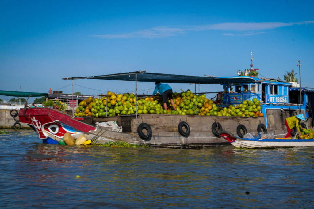 Long Xuyen floating market