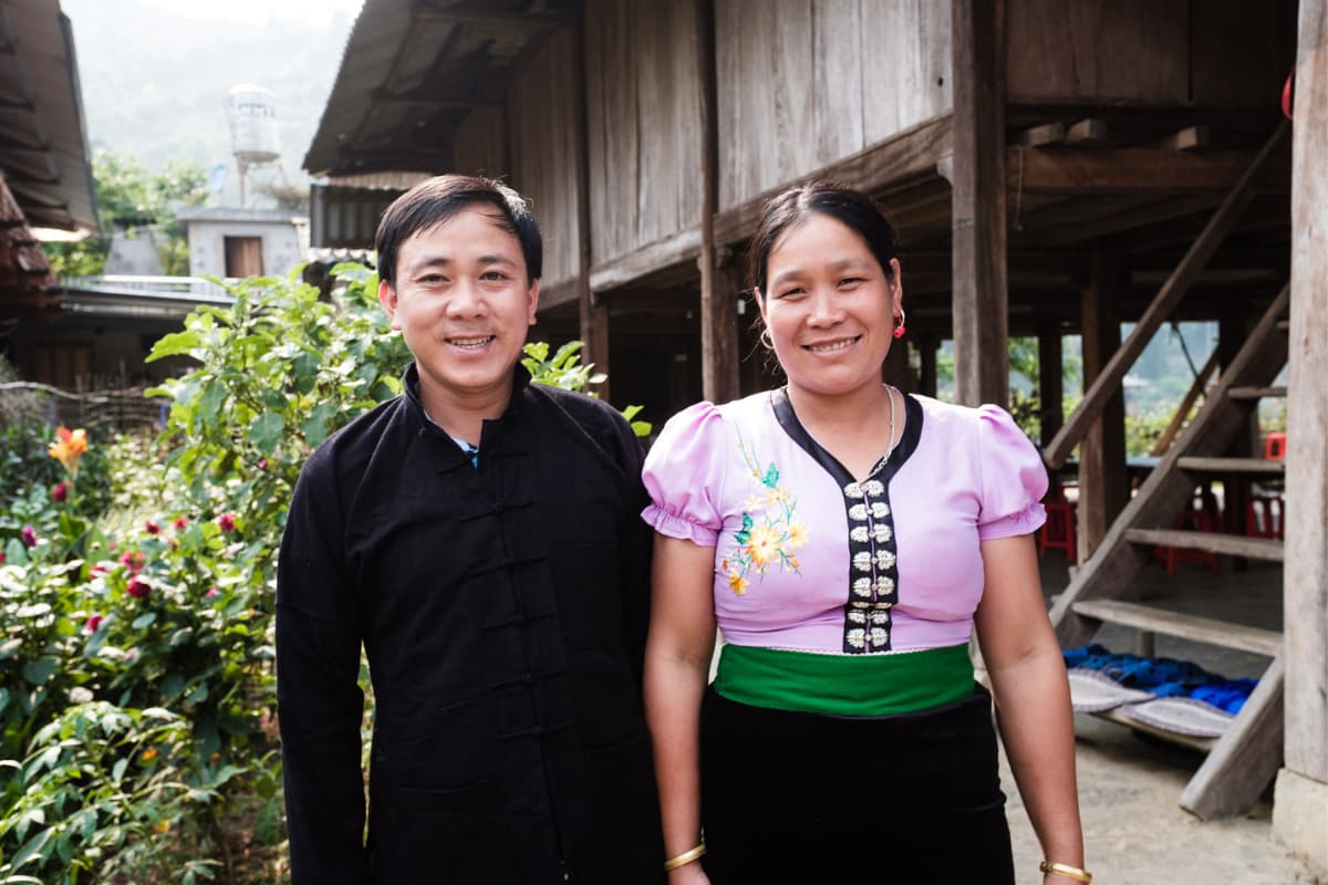 Welcome by local Thai family in Mu Cang Chai