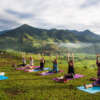 Morning yoga class among Khau Pha Valley - Mu Cang Chai