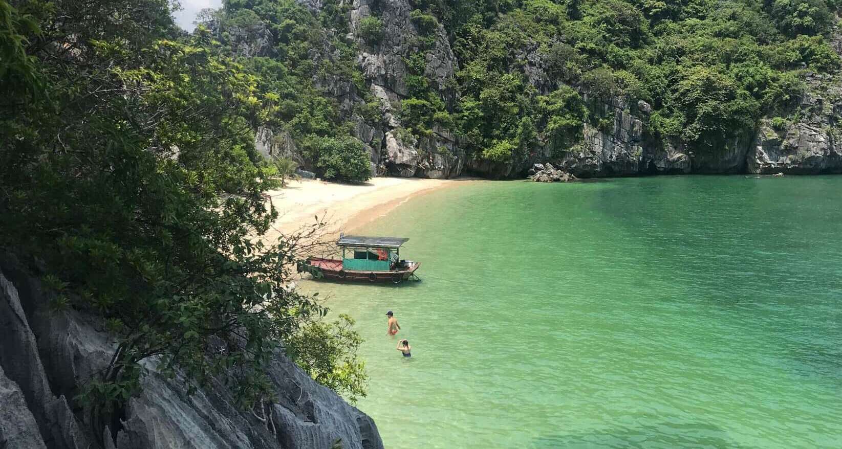 Soak into emerald waters and explore coastal life with locals at Lan Ha Bay