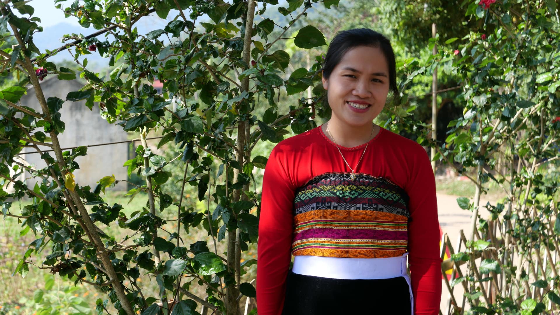 Welcome by gracious White Thai people in Mai Chau