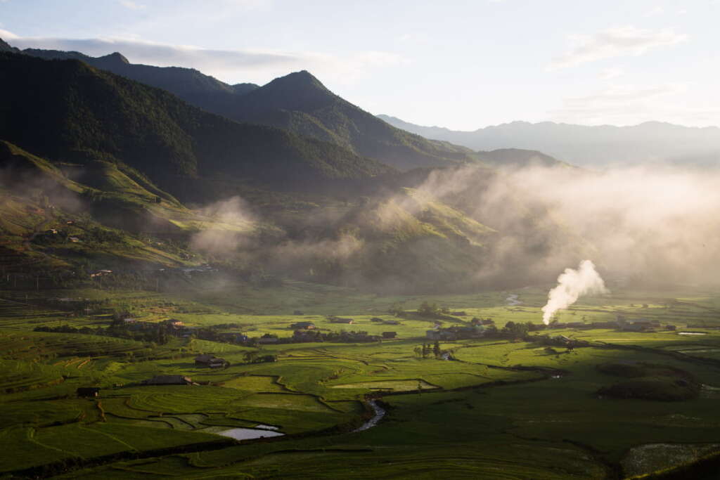 Breathtaking view of both Lim Long Valley in Mu Cang Chai