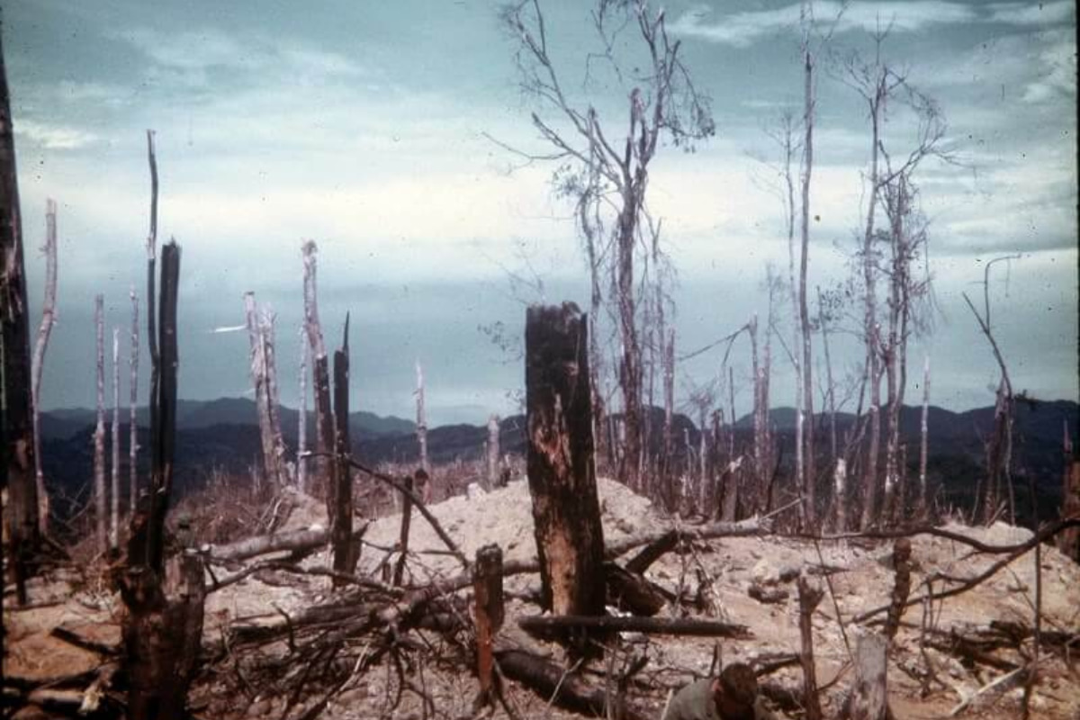 500 tons of bombs drooped on A Biah hill in 1969