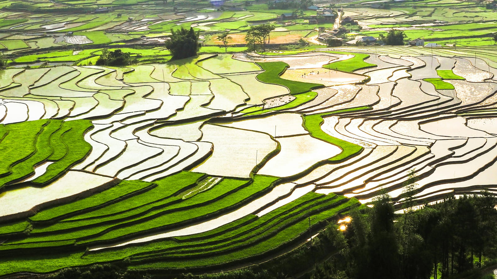 The water pouring season in Vietnam